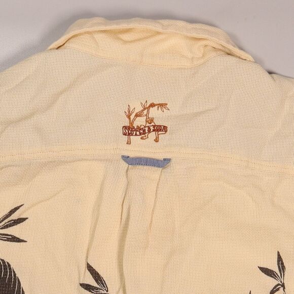 Scotch & Soda Jacquard Knit Camp Shirt Short Sleeve Pool Shirt Mens Medium - Picture 6 of 9